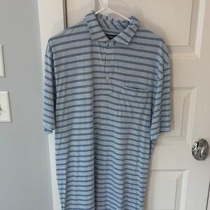 Fish Hippie Men's Blue Striped Polo Shirt